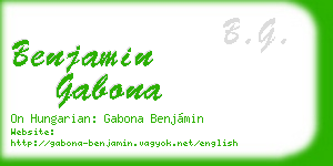 benjamin gabona business card